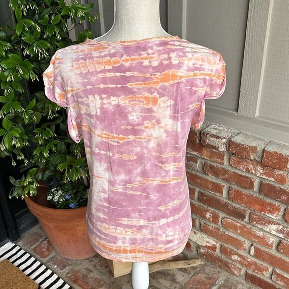 NWT Young Fabulous & Broke Linen Blend Tie Dye Loni Tee Size: M - Picture 7 of 12